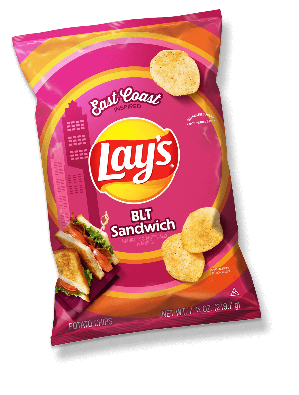 Lay's BLT Sandwich flavored chips bag.